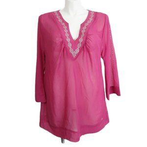 Catalina Sheer Fuschia Swim Coverup NWOT sz 1X